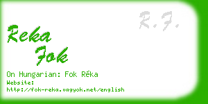 reka fok business card
